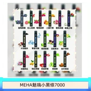 MEHA XBAR 魅嗨 小黑條7000口 拋棄式電子煙·續航持久